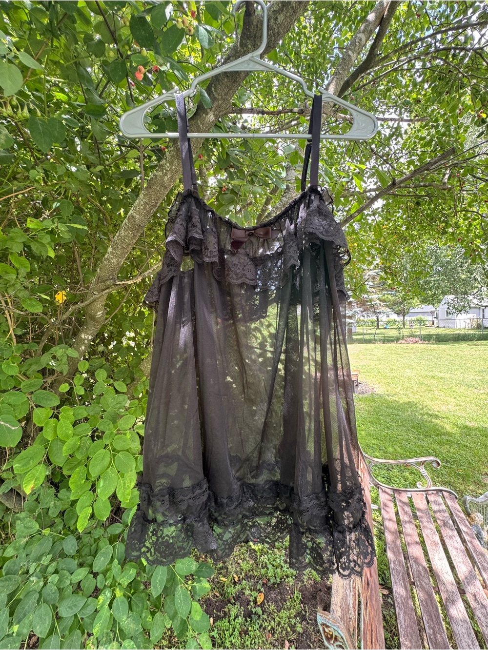 2013 Victoria's Secret Black Sheer Mesh Nightdress